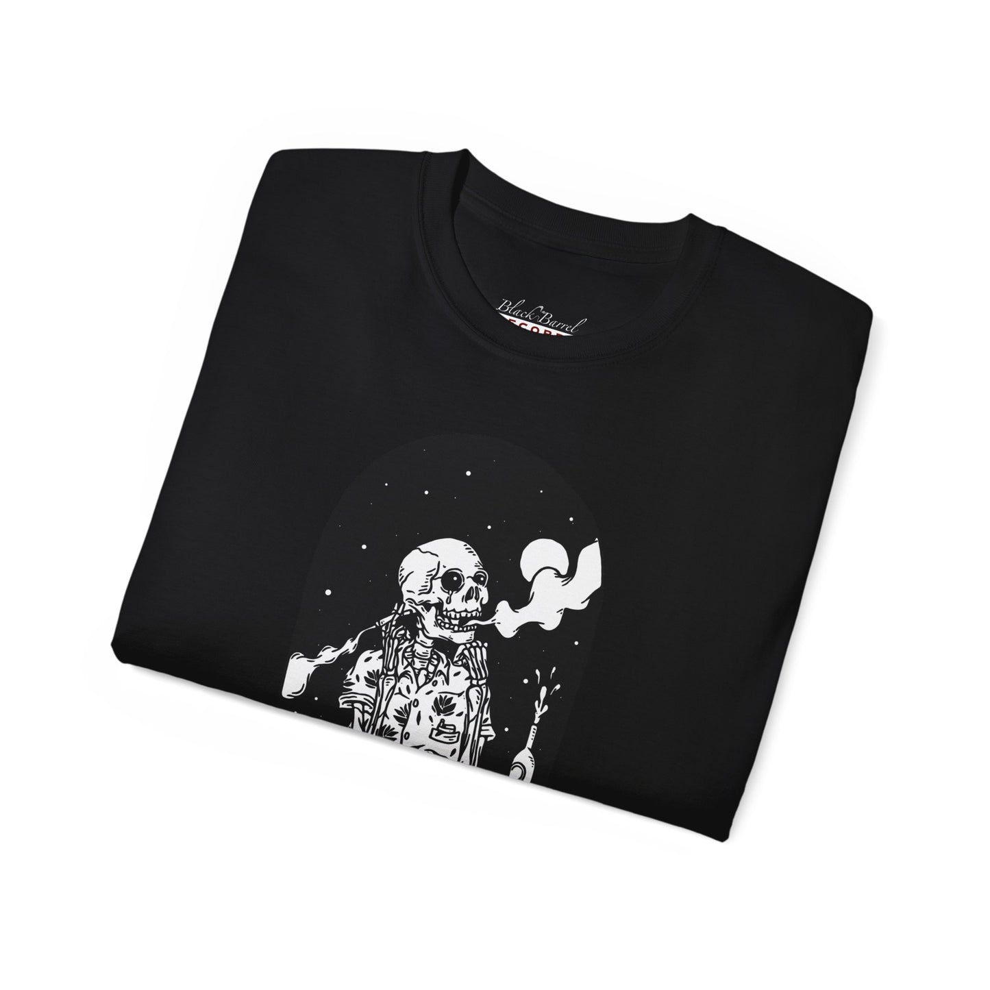 TIO Smoking Skeleton Shirt Black & White